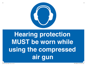 Hearing protection MUST be worn while using the compressed air gun
